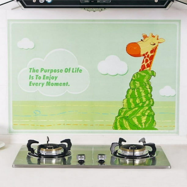 Kitchen Cartoon Wall Stickers Oil-proof High Temperature Resistant Decals RE